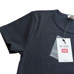 RE/DONE x Hanes Women’s Size XS 60s Slim Tee Shirt Black Ribbed Cotton Basic NWT Photo 2
