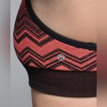 Lululemon Ebb & Flow Racerback Bra Reversible Heathered Electric Coral Size 4 Photo 2
