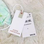 Good American  Green White‎ Tie-Dye String Triangle Bikini Set Size 2 Medium New Photo 8
