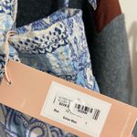 Azure nwt  soirée maxi dress block printed belted beautiful dress blue L Photo 3