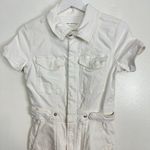 Good American Fit for Success Denim Utility Dress Denim in Wash White Size Small Photo 4