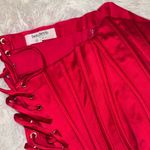 House Of CB NWOT  'Genevieve' Scarlet Red Satin Lace Back Corset sz XS Photo 6