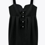 ZARA NWT  Black Jewel Strappy Mini Dress M Photo 4