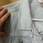 Christopher & Banks  size XL embroidered light wash denim jacket. Photo 7