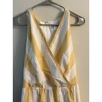 Christopher & Banks  Yellow‎ White Striped Tie Back Midi Dress Women’s  Size 16 Photo 1