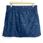 Orvis  Travel Skort Large Shattered Glass Embossed‎ print Blue Pull-On Athletic Photo 2