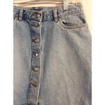 Moda  Button front Denim Mini Skirt Womens Size 8 Vintage Photo 2
