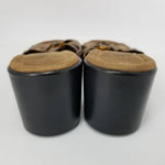 Easy Spirit  Womens Vanisht Sandals Brown Leather Wedge Heels Slip Ons 9.5 M Photo 6