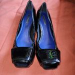 Theory Patent Leather Wedge Ballet Flat . Black Photo 2