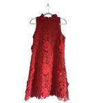 Tuckernuck Blythe Mini Dress Red Guipure Lace size S Holidays Christmas Chic Photo 2