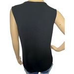 Willi Smith Crowl Neck Professional Black Blouse With Lace Detail Photo 3