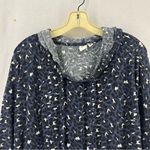 BP  Cheetah Print Pullover Hoodie Womens Small Blue Photo 1