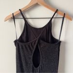 Vintage Scott McClintock Colorful Glitter Maxi Dress party spaghetti strap black Size 10 Photo 3