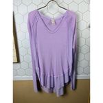 We The Free  Lavender Oversized Catalina Waffle Tunic Tee - Size - Small Photo 5
