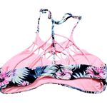 Tini Bikini Reversible Swimwear Bikini Top Only No Tag Coconutgirl Tropical Blue Size M Photo 2