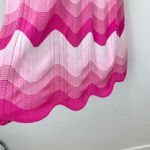 Ming Wang Chevron Knit Midi Skirt Pink Striped Ombre Stretch Pull On XL NWT Photo 8