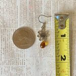 Handmade retro vintage fairy boho funky hippie style quality spiral flower dangle earrings🌀🤎🌱 Photo 6