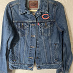 Levi's Denim Trucker Jean Jacket Coat Chicago Bears Football Women's Size M Photo 0