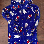 āJenniā One pieceĀ Fleece Sleepwear. Sizeā SmallāBlue Holiday Blue Photo 0