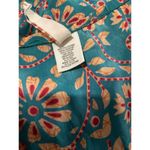 Anthropologie Rasa Blue Beige Floral Satin Flutter Sleeve Tie Waist Blouse XS Photo 6