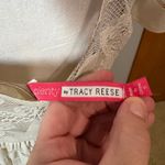 Plenty by Tracy Reese Lace Fit & Flare Dress Cutout Back Short Sleeve Tan Size 8 Photo 7