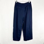 J.Crew  Size‎ 2 Pants Cotton navy Blue Wide Leg Palazzo Belted Side Zip Crop 685 Photo 1