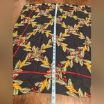 Oscar de la Renta  Black Silk Scarf with Cherry Floral Accents Photo 6