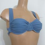 NWT Hilinker Blue Ruched Bikini Criss Cross Back High Cut Swimsuit Set Sz M Size M Photo 4