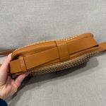 Simon Miller Sling Straw & Leather Camera Crossbody Bag Tan Photo 4