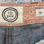 Life is Good slightly distressed medium wash denim skirt Photo 6