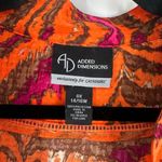 Catherines Abstract Zebra Animal Print Tunic Top XL Boho Purple Orange Blouse Photo 2