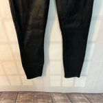 Paige Boston ankle in black fog luxe coating Skinny Pants Photo 3