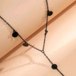 Black Solid Color Niche Design Sexy Soft Light Weight Necklace Black Photo 0