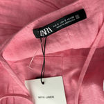 ZARA Wooden Bead Pink Linen Halter Photo 3