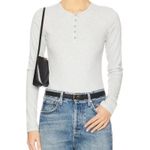 We Wore What NWT Longsleeve Crewneck Henley Bodysuit Buttons XXS Heather Grey Photo 0