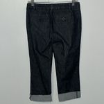 Gap Jeans Straight Cuffed Crop Stretch Cotton Dark Wash Denim Women’s 2 Photo 3