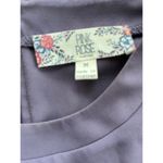 Pink Rose  Women's Short Sleeve Purple Pocket T-Shirt Size M Back zipper casual Photo 2