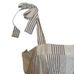Sage EUC Cream Tan Stripe Tie Straps Dress Sz M Photo 2