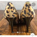 Fergalicious Fergie leopard print heels textured velvet in black & orange 8.5 Photo 6