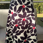 Talbots  Black and White Floral A-Line Skirt - Size 8 Photo 0