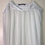 ZARA Vintage Doubled Layered Lingerie Ribbed Maxi Gown Size Medium Cream Photo 1