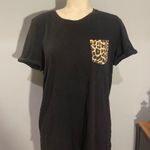 PINK - Victoria's Secret Victorias Secret Pink Shirt Women Medium Black Short Sleeve Pullover Casual Photo 0