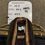 Women's 2XL Vintage Boho Knit striped Jacket Fringe Accents Blue Size 18 Photo 2