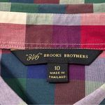 Brooks Brothers Women’s Size 10 Red Green Blue Plaid Cotton Button Down Shirt Photo 4