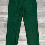 J.Crew  Hunter Green Kallie Pants Linen Blend, Ankle, Straight L13 Photo 0