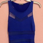 Soprano  Blue Semi Sheer Bodycon Mini Dress. Size XS Photo 1