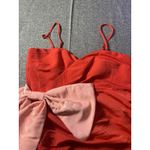 Women's Holiday‎ Sweetheart Bow Mini Dress Future Collective Coral Red LARGE Photo 5