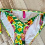 Victoria's Secret Victoria’s Secret Light Green Bikini Top (SZ L) Floral & Pineapple Bottom(SZ M) Photo 4