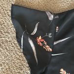 Veronica M  Women’s Black Short-sleeve Floral Wrap Around Tie Top - Size S Photo 4