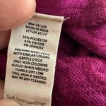 Soft Surroundings  Fuchsia Jacquard Long Sleeve Top Fall Cozy Berry Pink Large Photo 6